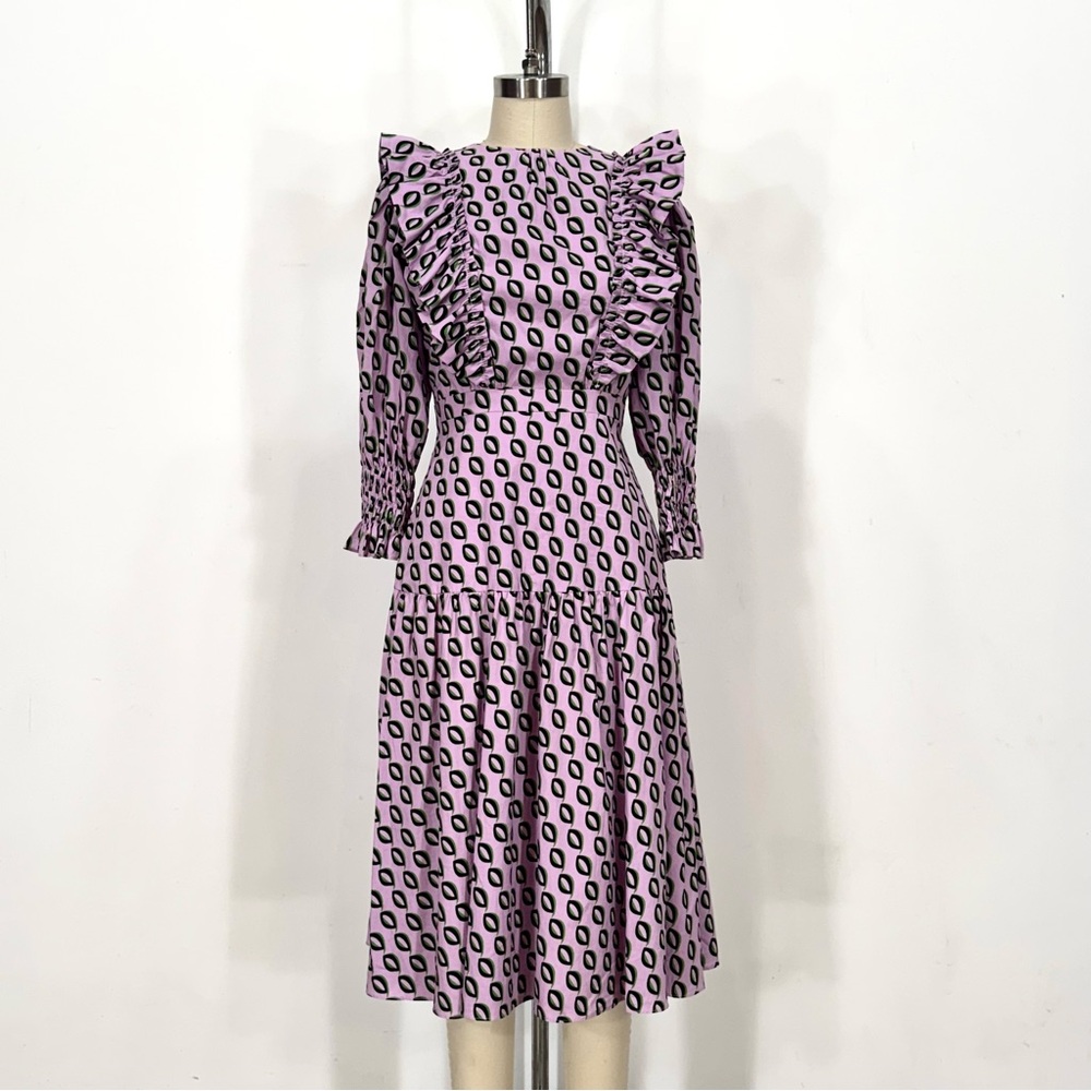 Cinthya Rowly Boho Purple Patterned Dress. Women’s size XS